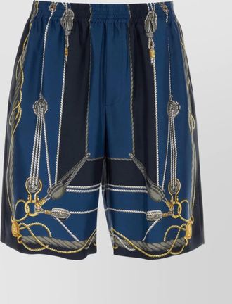 Versace printed silk bermuda shorts
