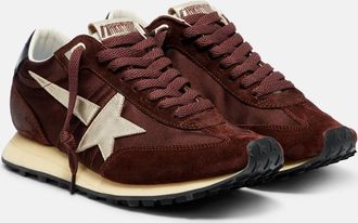 Golden Goose Running Marathon satin and suede sneakers
