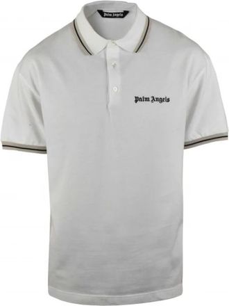 Palm Angels Classic Logo Polo Shirt - Heren - Polos - Wit - XL - Katoen - Tops