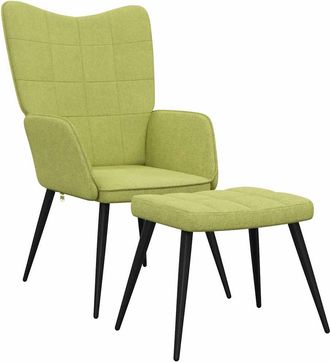 vidaXL Sill&oacute;n De Relax Con Reposapi&eacute;s Tela Verde Vidaxl