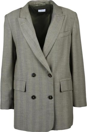 Marella Jassen, Dames, Groen, L, Wol, Giacca doppiopetto