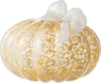 Glitzhome Fall Multi-Style Small Glass Pumpkins in Yellow at Nordstrom