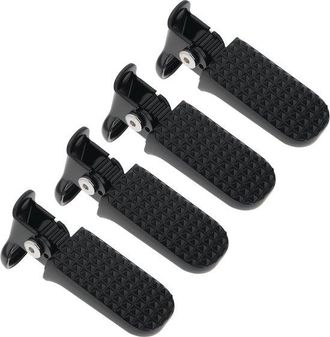 OEM Juego De 2 Pares De Estriberas Bicicleta, 111 Mm De Largo, Pedales De 76 X 37 Mm, Aleaci&oacute;n De Aluminio Plegables De Monta&ntilde;a, Color Negro