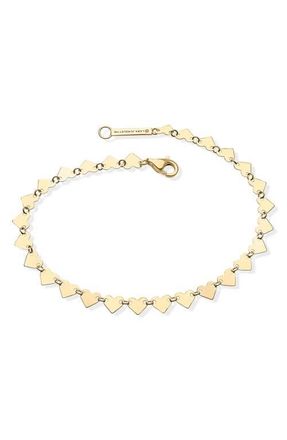 Lana Jewelry 14K Gold Laser Heart Chain Bracelet in Yellow Gold at Nordstrom, Size 7