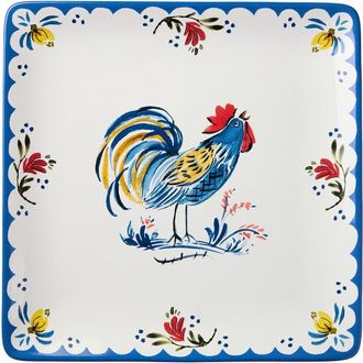 Certified International French Rooster Square Platter