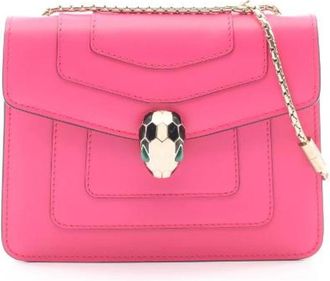 Bulgari Pre-owned Serpenti Forever Leren Schoudertas - Dames - Vintage Schoudertas - Roze - ONE Size - Leer - Vintage