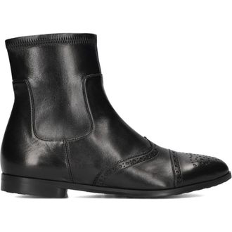 Truman's Schoenen, Dames, Zwart, 38 EU, Leer, Zwarte Leren Enkellaarsjes voor Dames