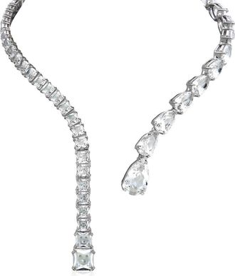 Swarovski Matrix Necklace Open Rhodium Shiny Crystal