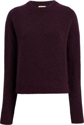 Khaite Plum Jumper with Sculptural Shoulder