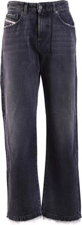 Diesel Straight Jeans - Dames - Regular Fit Jeans - Zwart - W27 - Katoen - Jeans