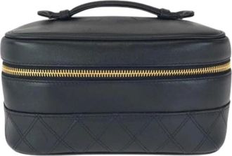 Chanel Pre-owned Handbags, female, Black, Size: ONE SIZE Pre-owned Vintage Vanity Pouch