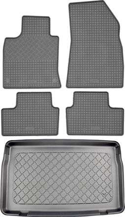 OEM Juego De Alfombrillas De Goma Para Coche Y Alfombrilla Para Maletero Para Renault Clio V Hatchback (5 Puertas) Desde Septiembre De 2019