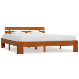 Berkfield Home Bed Frame Honey Brown Solid Pine Wood 180x200 cm Super King