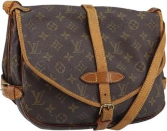 Louis Vuitton Pre-owned Cross Body Bags, female, Brown, Size: ONE SIZE Pre-owned Canvas Cross Body Bag