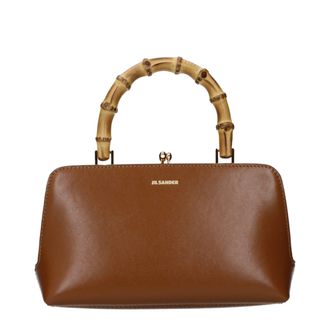 Jil Sander Brown Leather Womens Handbag