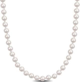 Delmar 5-5.5mm Cultured Freshwater Pearl Necklace in Metallic Silver at Nordstrom Rack