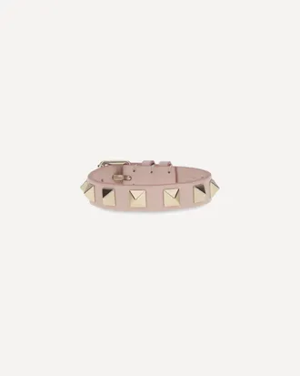 Valentino Garavani Bracciale Rockstud in pelle Woman UNI