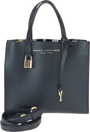 Marc Jacobs Black Leather Shoulder Bag Tote Bag (Pre-Owned)