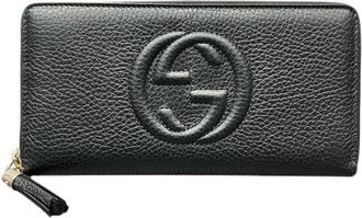 Gucci Pre-owned Wallets, male, Black, Size: ONE SIZE Pre-owned Leather wallets
