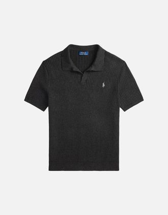 Polo Ralph Lauren Mens Polo Ralph Lauren SS Polo Sweater 002 Dark Granite Heather - Black - Size: 38