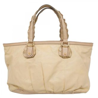 Gucci Beige Leather Tote Bag (Pre-Owned)