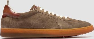 Officine Creative Womens Militia Leather Low Top Sneakers In Taupe