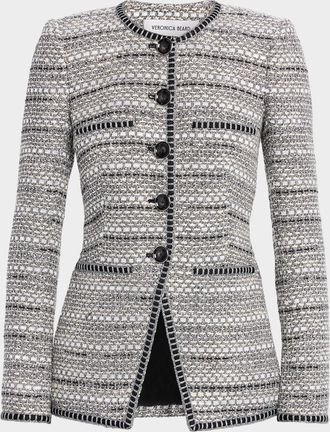 Veronica Beard Alessia Tailored Tweed Jacket