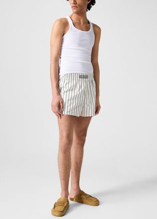 LGN Louis Gabriel Nouchi Mens Striped poplin pyjama-style shorts