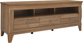 Petits Meubles Mueble TV 3 cajones 156 cm estratificado marr&oacute;n