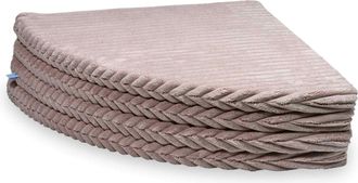 OEM Esterilla Plegable Redonda, Di&aacute;metro 160 Mm, Dise&ntilde;o De Gofre, Color Rosa Claro
