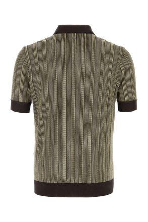 Ferragamo Mens Embroidered Stretch Viscose Blend Polo Shirt 0647tbc T-shirts And Polos