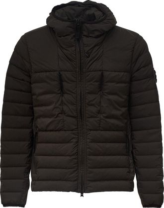 Stone Island Seamless Nylon Down Jacket with Padded Hood