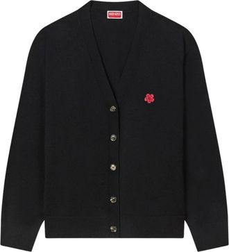 Kenzo Boke Flower Cardigan - Dames - Vesten - Zwart - M - Wol - Truien & Vesten