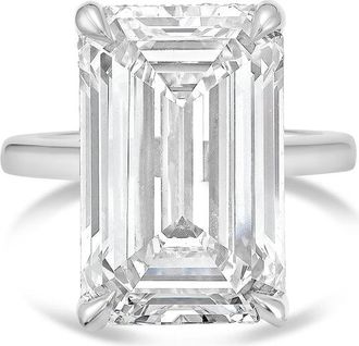 Diana M. Jewels 14kt white gold 2.00 ct lab grown emerald diamond solitaire ring