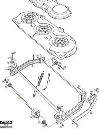 STIGA Sports Eje Plano 121m Original Stiga - 1134-0304-06
