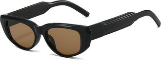 Generic Small Frame Women Outdoor Sunglasses Driver Driving Commuter Sun Glasses(Brown)