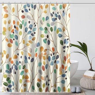 OEM Cortina De Ducha, Lavable, Impermeable Y De Secado R&aacute;pido, Tejido Beige, Cortina De Ducha Para Ba&ntilde;o Resistente Al Moho, 200 X 180 Cm