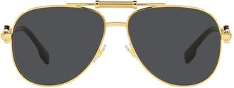 Versace Sunglasses Ve2236 100287 Gold/Dark Gray Unisex