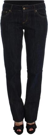 Roberto Cavalli Klassieke Straight Fit Blauwe Jeans - Dames - Regular Fit Jeans - Blauw - W26 - Katoen - Jeans