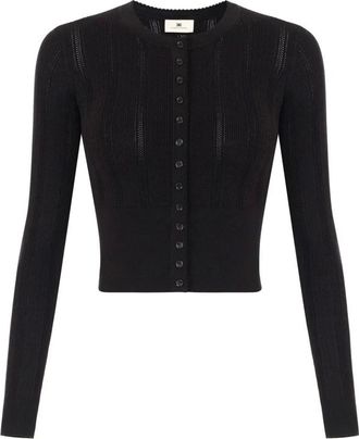 Elisabetta Franchi Dames, Truien, Zwart, Maat: L