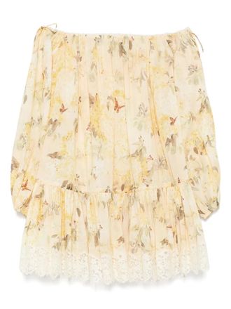 Zimmermann Cascadian mini dress - women - Cotton - 0P - Yellow
