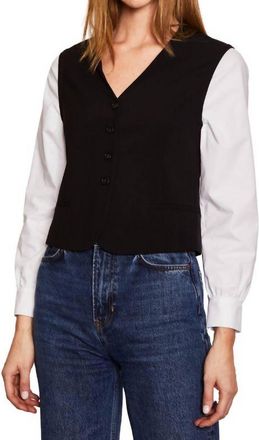 Drew Mira Perfect Gab Top In Black