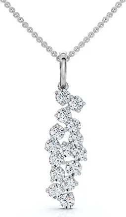 Pompeii3 1/3Ct Cascading Diamond Pendant Necklace 14k Gold Lab Grown
