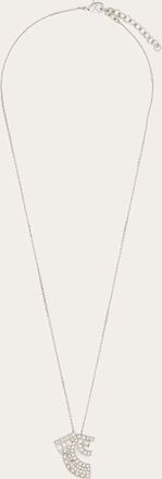 Ferragamo Women Deconstructed Gancio pendant necklace (42cm) Silver