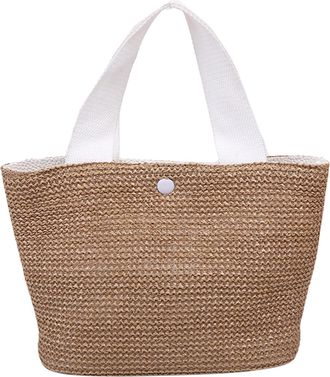 Generic Woven Beach Tote, Straw Beach Tote, Trendy Sandproof Spacious Purse For Poolside Wedding Picnic Cruise Honeymoon Party Gym Travel Bridesmaid Music Fes