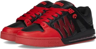 Osiris Pixel Mens Skate Shoes Black/Red/Gum : 11.5 D - Medium, Leather