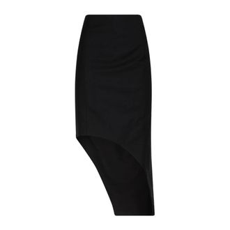 Givenchy Midi Skirts, female, Black, Size: XS Black Asymmetric Skirt