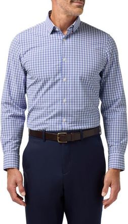 Mizzen+Main Leeward Trim Fit Cobalt Denis Plaid Button-Up Shirt at Nordstrom, Size Xx-Large