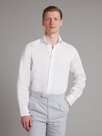 Oliver Brown Organic Linen shirt - Crisp White