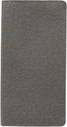 Louis Vuitton Pre-owned Wallets, male, Gray, Size: ONE SIZE Pre-owned Portefeuille Long Taiga Wallet